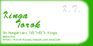 kinga torok business card