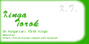 kinga torok business card